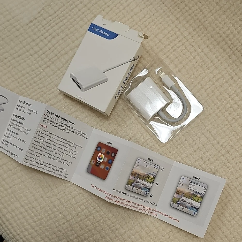 Universal White Card Reader Adapter